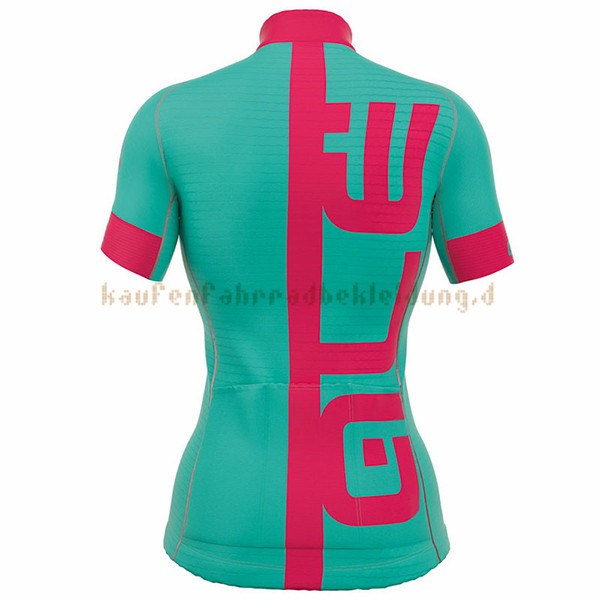 Frau ALE Prr Arcobaleno Kurzarmtrikot 2017 Und Kurze Tragerhose blauclair Und Rosa