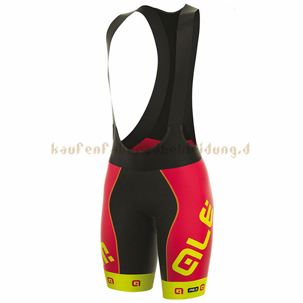 Frau ALE Prr Arcobaleno Kurzarmtrikot 2017 Und Kurze Tragerhose rot Und gelb