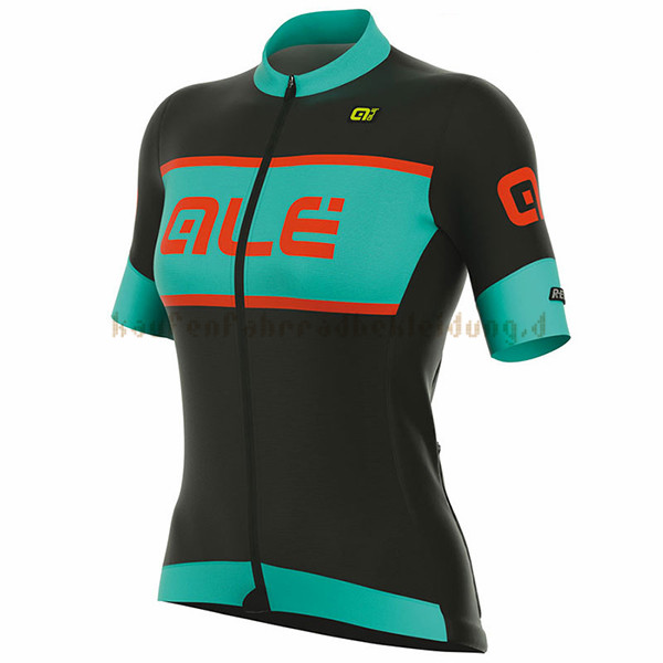 Frau ALE R-EV1 Master Kurzarmtrikot 2017 Und Kurze Tragerhose shwarz Und blauclair
