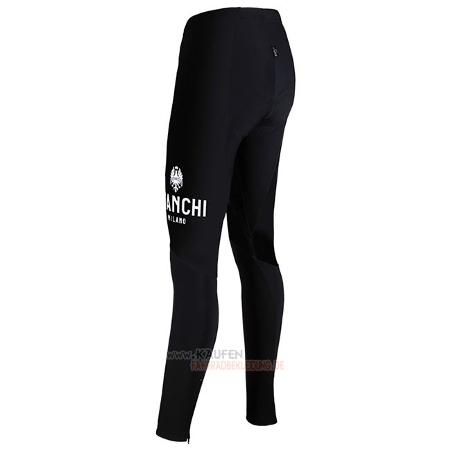 Frau Bianchi Milano Catria Langarmtrikot 2018 und Lange Tragerhose Shwarz Grau