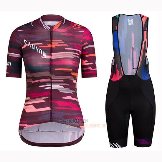 Frau Canyon Kurzarmtrikot 2019 und Kurze Tragerhose Rot