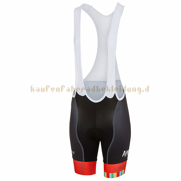 Frau Castelli Maratona Kurzarmtrikot 2017 Und Kurze Tragerhose rot Und wei