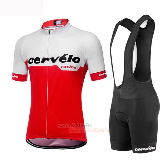 Frau Cervelo Kurzarmtrikot 2019 und Kurze Tragerhose Wei Rot