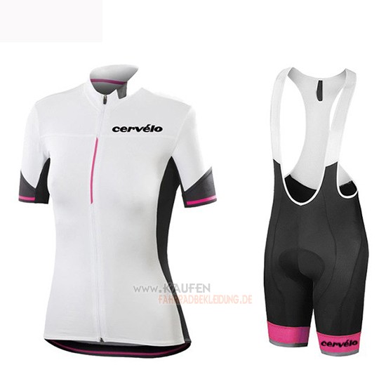 Frau Cervelo Kurzarmtrikot 2019 und Kurze Tragerhose Wei Shwarz