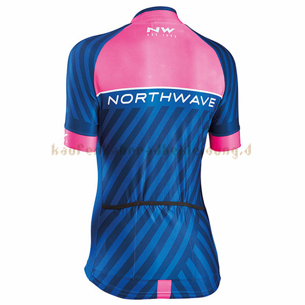 Frau Northwave Kurzarmtrikot 2017 Und Kurze Tragerhose blau Und Rosa
