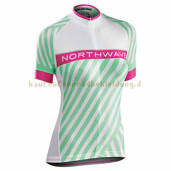 Frau Northwave Kurzarmtrikot 2017 Und Kurze Tragerhose grun Und Rosa