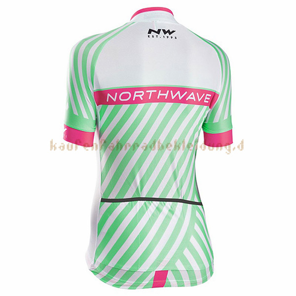 Frau Northwave Kurzarmtrikot 2017 Und Kurze Tragerhose grun Und Rosa