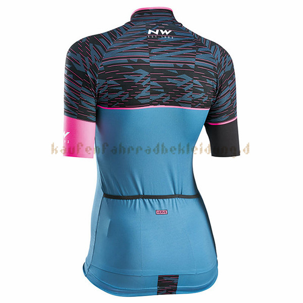 Frau Northwave Kurzarmtrikot 2017 Und Kurze Tragerhose shwarz Und blau
