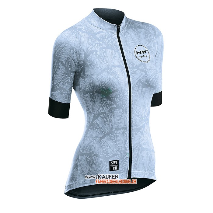 Frau Northwave Kurzarmtrikot 2020 und Kurze Tragerhose Blau Shwarz