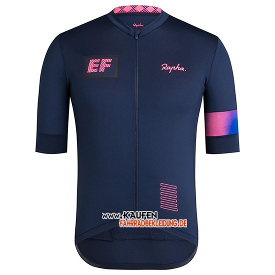 Frau Rapha Kurzarmtrikot 2019 und Kurze Tragerhose Dunkel Blau Rosa