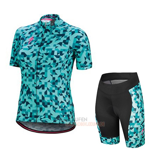 Frau Specialized Kurzarmtrikot 2018 und Kurze Tragerhose Grun