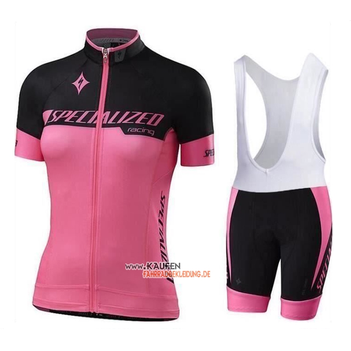 Frau Specialized Kurzarmtrikot 2020 und Kurze Tragerhose Shwarz Rosa