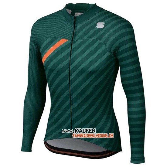 Frau Sportful Langarmtrikot 2019 2020 und Lange Tragerhose Grun Orange