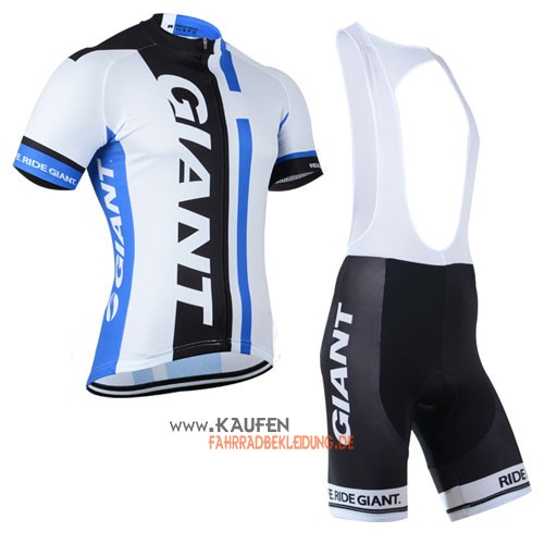 Giant Kurzarmtrikot 2014 Und Kurze Trägerhose Shwarz Und Blau