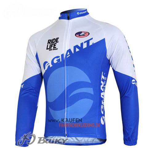 Giant Langarmtrikot 2011 Und Lange Trägerhose Weiß Und Blau