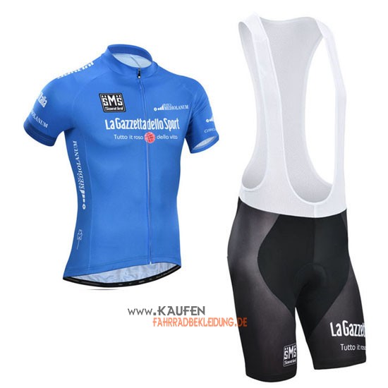 Giro d'Italia Kurzarmtrikot 2014 Und Kurze Trägerhose Blau