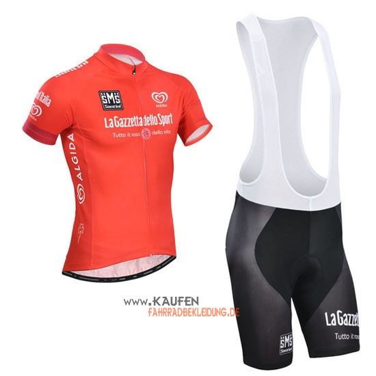 Giro d'Italia Kurzarmtrikot 2014 Und Kurze Trägerhose Rot