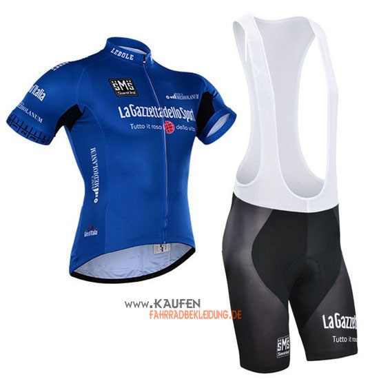 Giro d'Italia Kurzarmtrikot 2015 Und Kurze Trägerhose Blau