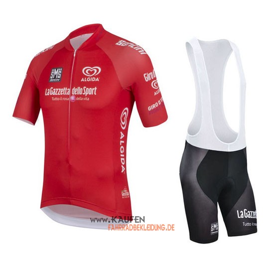 Giro d'Italia Kurzarmtrikot 2016 Und Kurze Trägerhose Rot