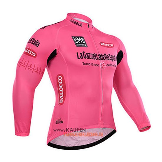 Giro d'Italia Langarmtrikot 2015 Und Lange Trägerhose Pink