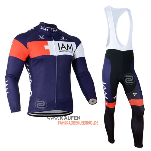 IAM Langarmtrikot 2015 Und Lange Trägerhose Weiß Und Blau