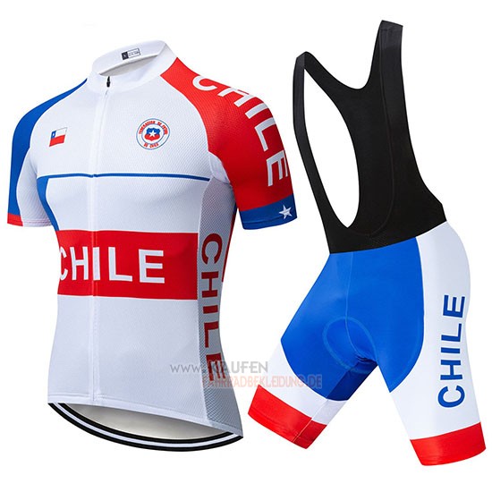 Chile Kurzarmtrikot 2019 und Kurze Tragerhose Wei Rot