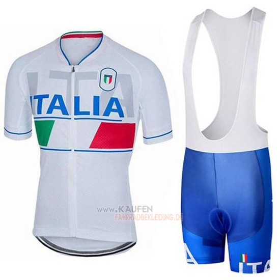 Italien Kurzarmtrikot 2018 und Kurze Tragerhose Wei