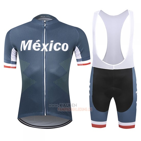 Mexiko Kurzarmtrikot 2019 und Kurze Tragerhose Aus Blau