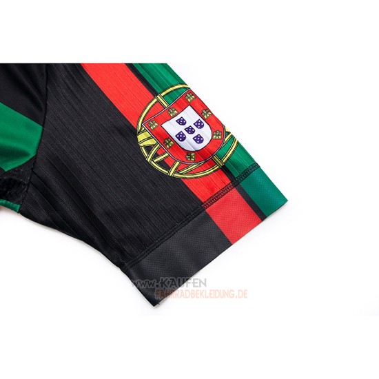 Portugal Kurzarmtrikot 2019 und Kurze Tragerhose Shwarz Grun Rot