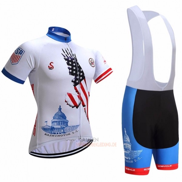 Usa Kurzarmtrikot 2018 und Kurze Tragerhose Wei