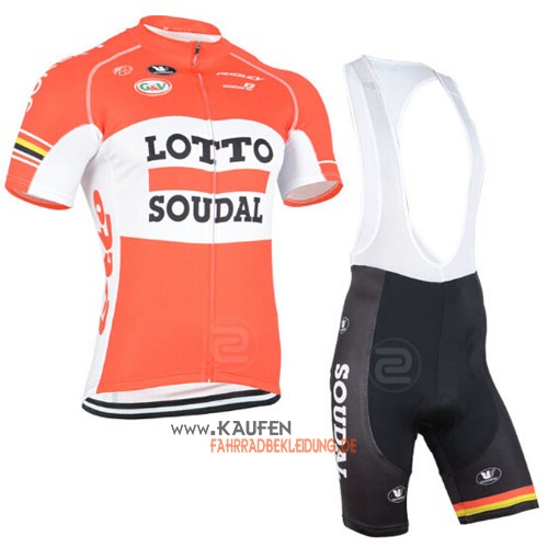 Lotto Soudal Kurzarmtrikot 2015 Und Kurze Trägerhose Orange Und