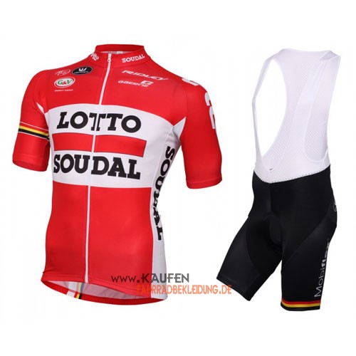 Lotto Soudal Kurzarmtrikot 2016 Und Kurze Trägerhose Weiß Und Ro