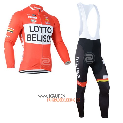 Lotto Soudal Langarmtrikot 2015 Und Lange Trägerhose Orange Und