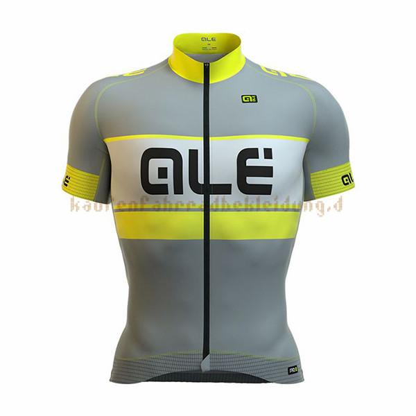 ALE Graphics Prr Bermuda Kurzarmtrikot 2017 Und Kurze Tragerhose gelb Und grau