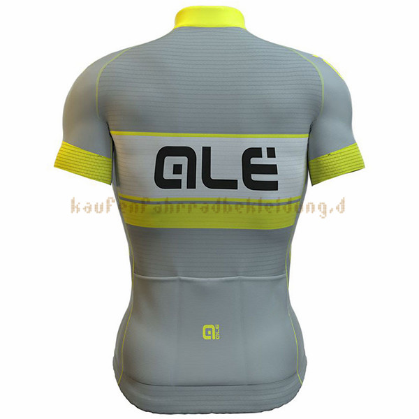 ALE Graphics Prr Bermuda Kurzarmtrikot 2017 Und Kurze Tragerhose gelb Und grau