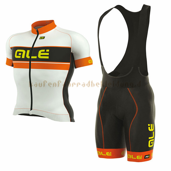 ALE Graphics Prr Bermuda Kurzarmtrikot 2017 Und Kurze Tragerhose orange Und wei