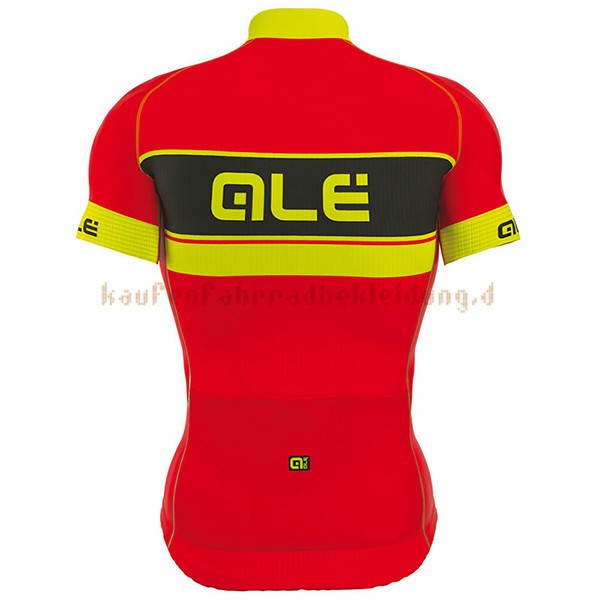 ALE Graphics Prr Bermuda Kurzarmtrikot 2017 Und Kurze Tragerhose rot Und gelb