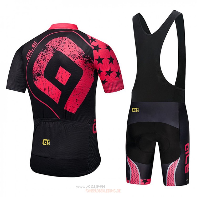 ALE Kurzarmtrikot 2018 Und  Kurze Tragerhose Shwarz Und rosa