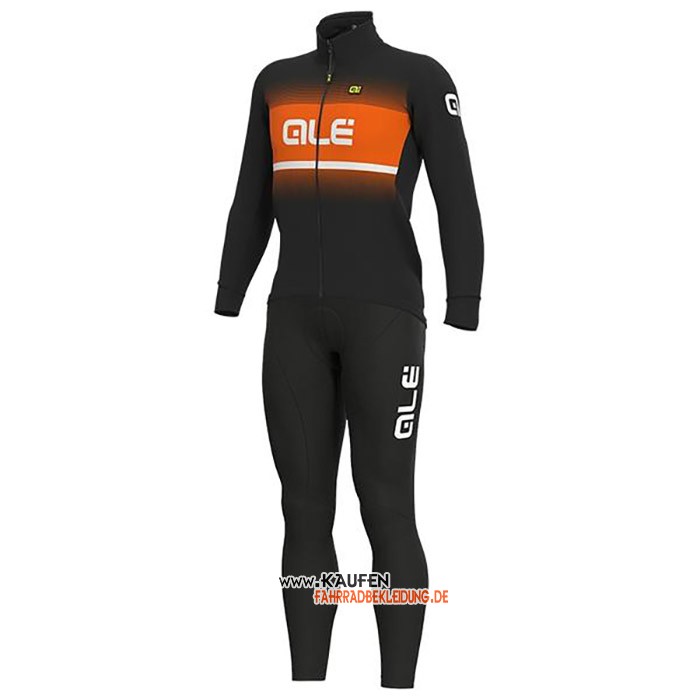 ALE Langarmtrikot 2020 und Lange Tragerhose Orange Shwarz