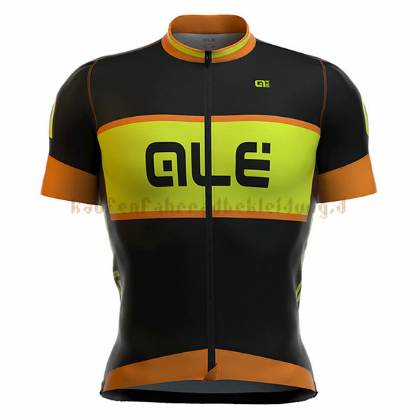 ALE R-EV1 Master Kurzarmtrikot 2017 Und Kurze Tragerhose orange