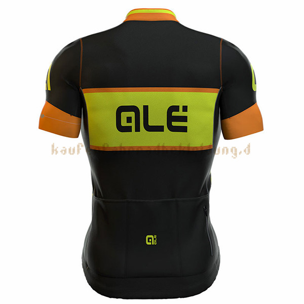 ALE R-EV1 Master Kurzarmtrikot 2017 Und Kurze Tragerhose orange