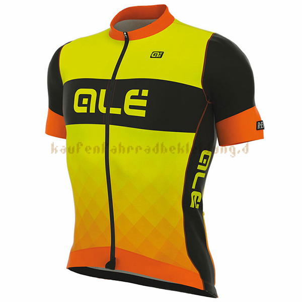 ALE R-EV1 Rumbles Kurzarmtrikot 2017 Und Kurze Tragerhose gelb
