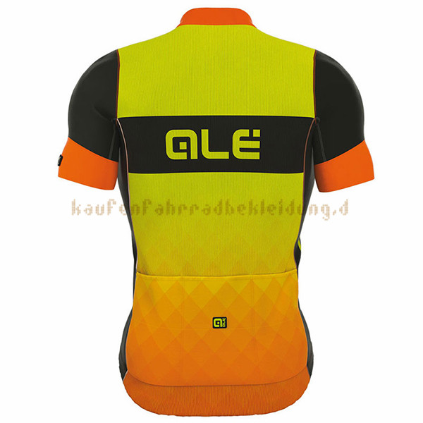 ALE R-EV1 Rumbles Kurzarmtrikot 2017 Und Kurze Tragerhose gelb