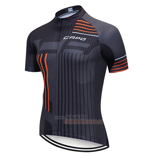 Capo Kurzarmtrikot 2018 und Kurze Tragerhose Shwarz Grau Orange