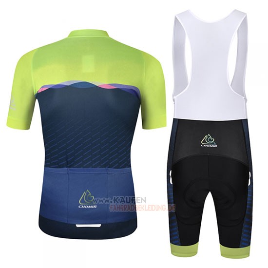 Chomir Kurzarmtrikot 2019 und Kurze Tragerhose Grun Aus Blau