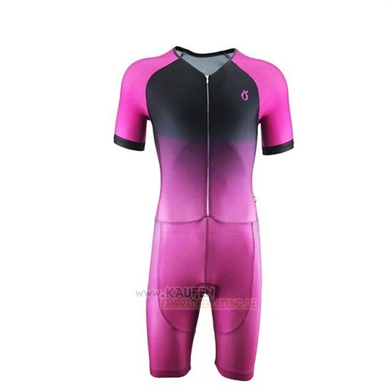 Emonder-triathlon Kurzarmtrikot 2019 und Kurze Tragerhose Rosa Shwarz