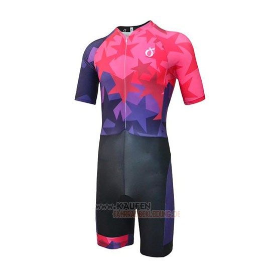 Emonder-triathlon Kurzarmtrikot 2019 und Kurze Tragerhose Rot Fuchsie Shwarz