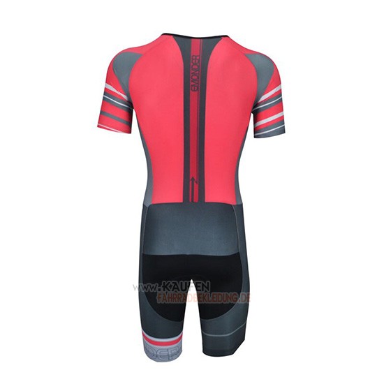 Emonder-triathlon Kurzarmtrikot 2019 und Kurze Tragerhose Shwarz Grau Rot