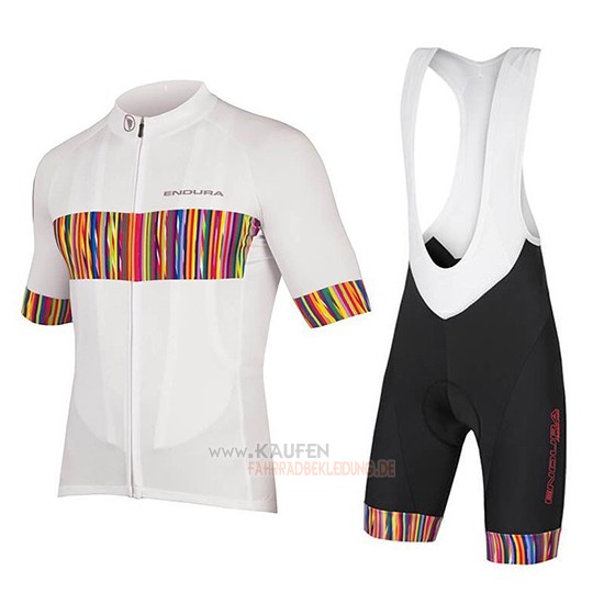 Endura Graphics Pinstripe Kurzarmtrikot 2018 und Kurze Tragerhose Wei