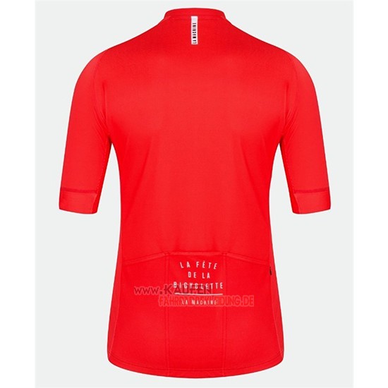 La Fete De La Bicyclette Kurzarmtrikot 2018 und Kurze Tragerhose Rot